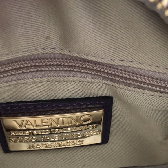 Valentino by Mario Valentino Quilted Leather Crossbody in Blackberry - Picture 5 of 10